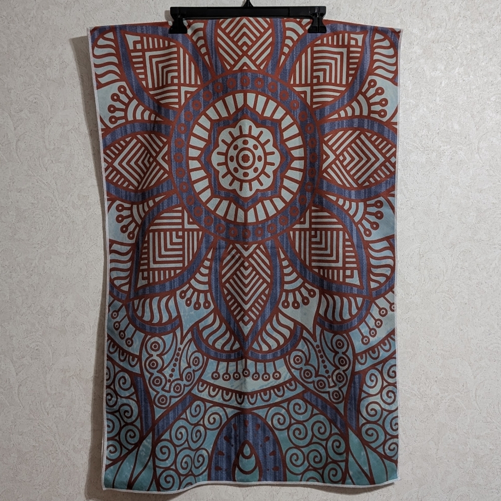 Earthbound Trading Co. Nonslip Yoga Towel Mat Mandala Print